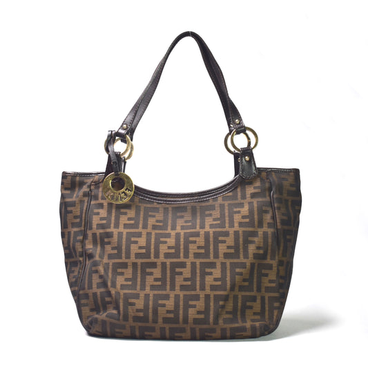 Fendi FF Monogram Zucca Hobo Bag