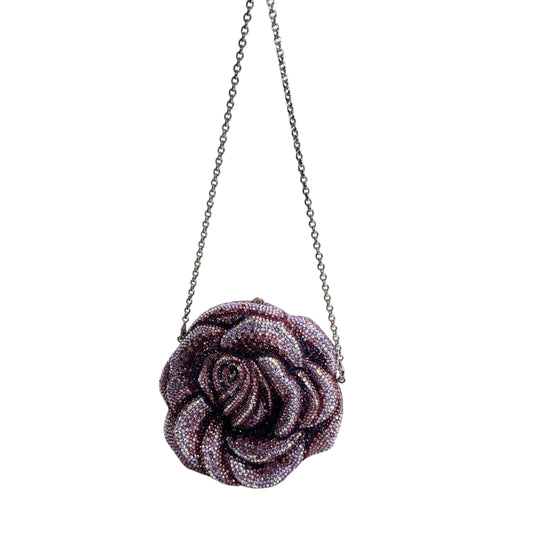 Judith Leiber Rose Melody Crystal Minaudière