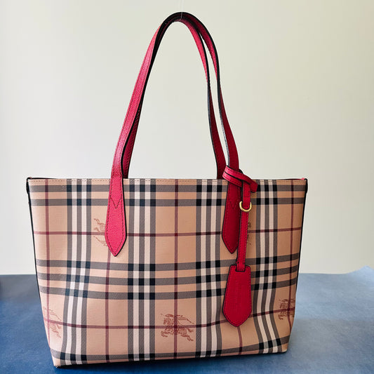 Burberry Haymarket Reversible Tote Bag