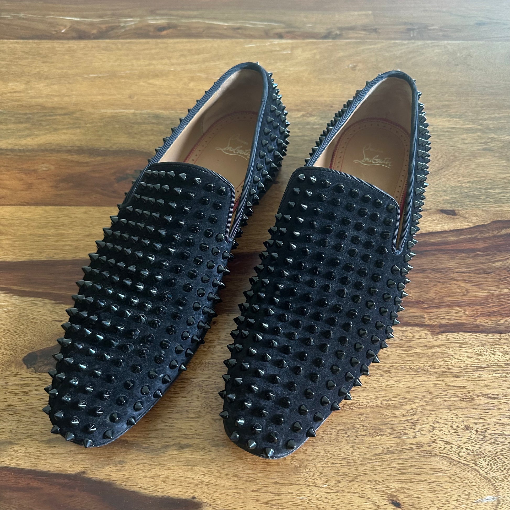 Christian Louboutin Spike Accent Slip ons Size 44 Luxe March