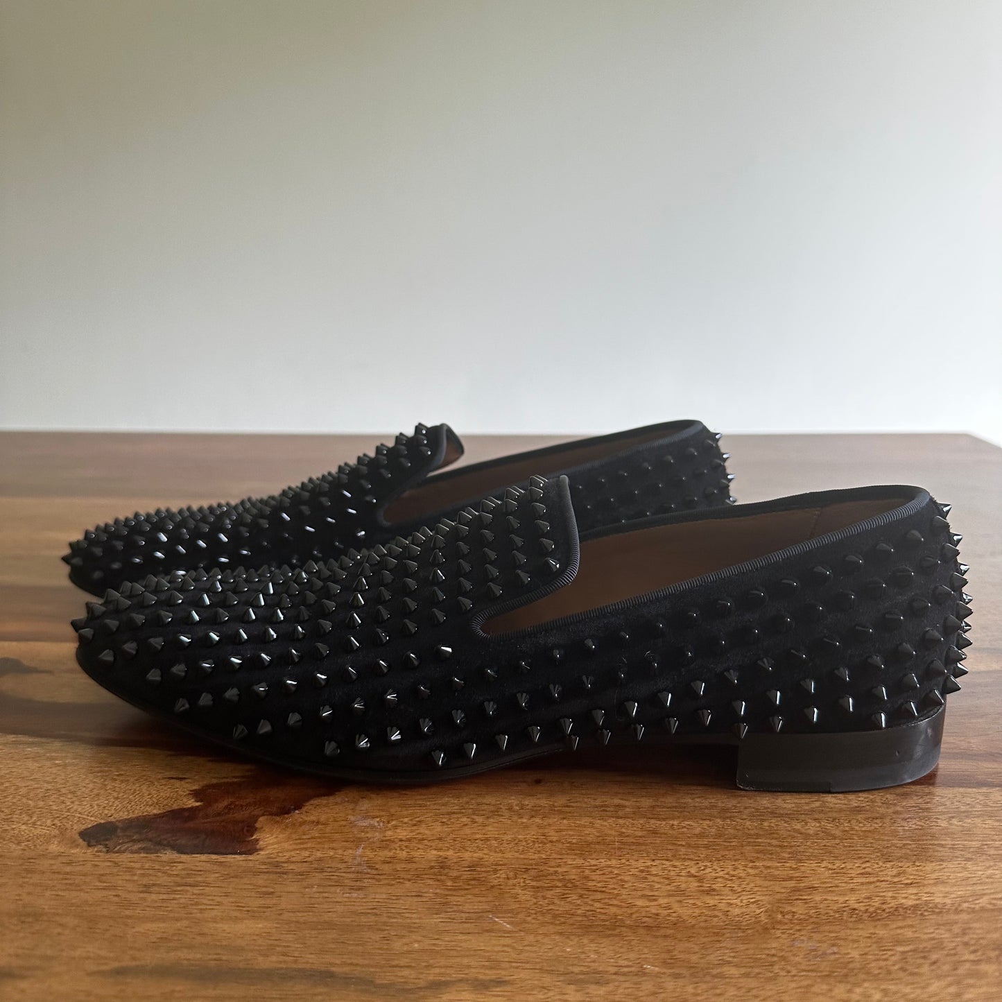 Christian Louboutin Spike Accent Slip-ons - Size 44