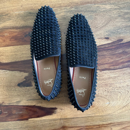 Christian Louboutin Spike Accent Slip-ons - Size 44