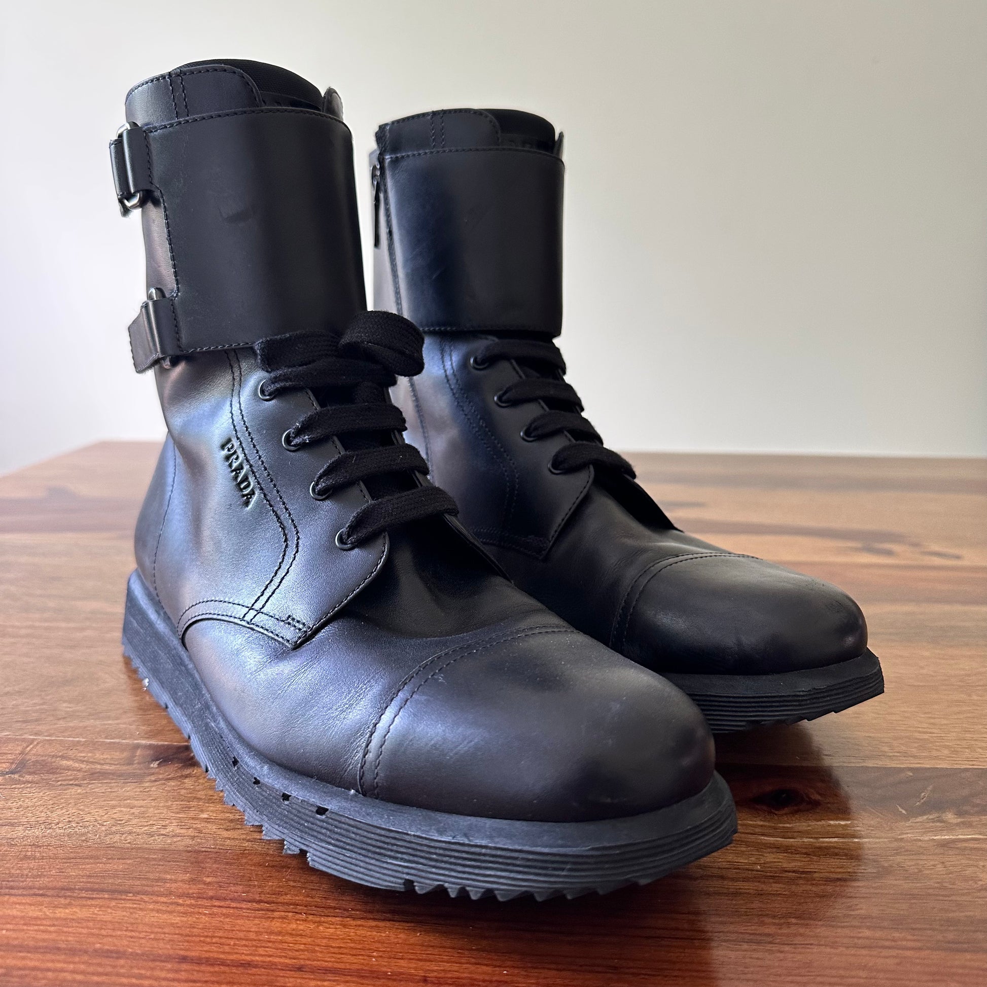 Prada motorcycle boots sales