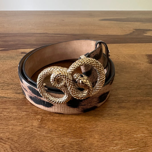 Roberto Cavalli Snake Buckle Belt - Size 85cm