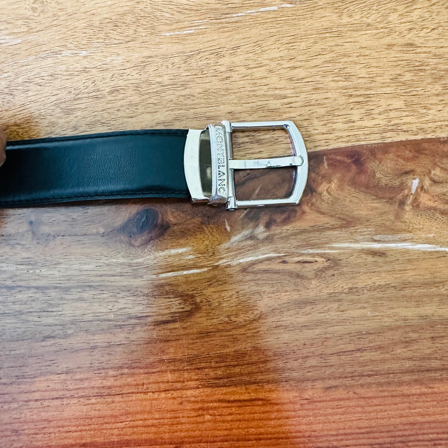 Mont Blanc Buckle Leather Belt - Size 38inches – Luxe Marché India