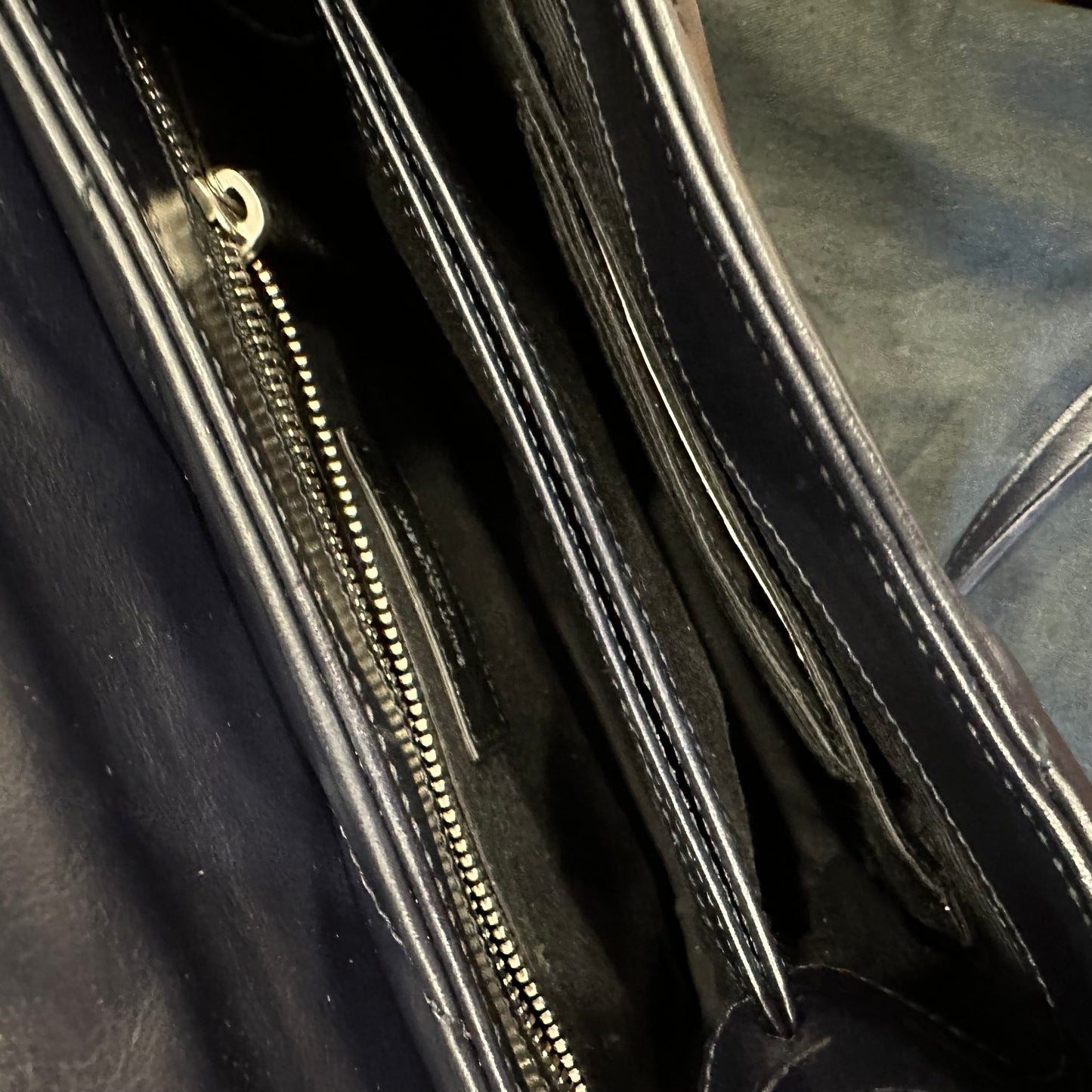 Saint Laurent Blue Leather Matelassé Toy Loulou Bag