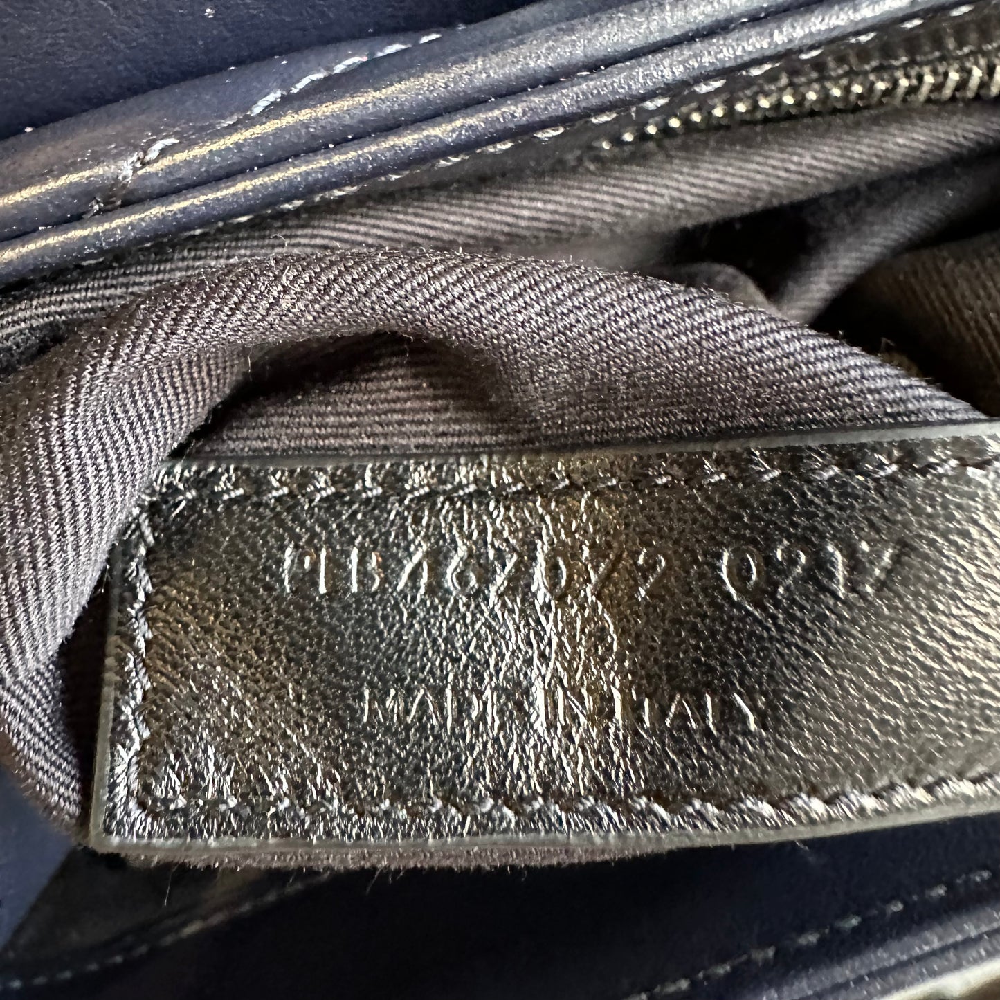 Saint Laurent Blue Leather Matelassé Toy Loulou Bag