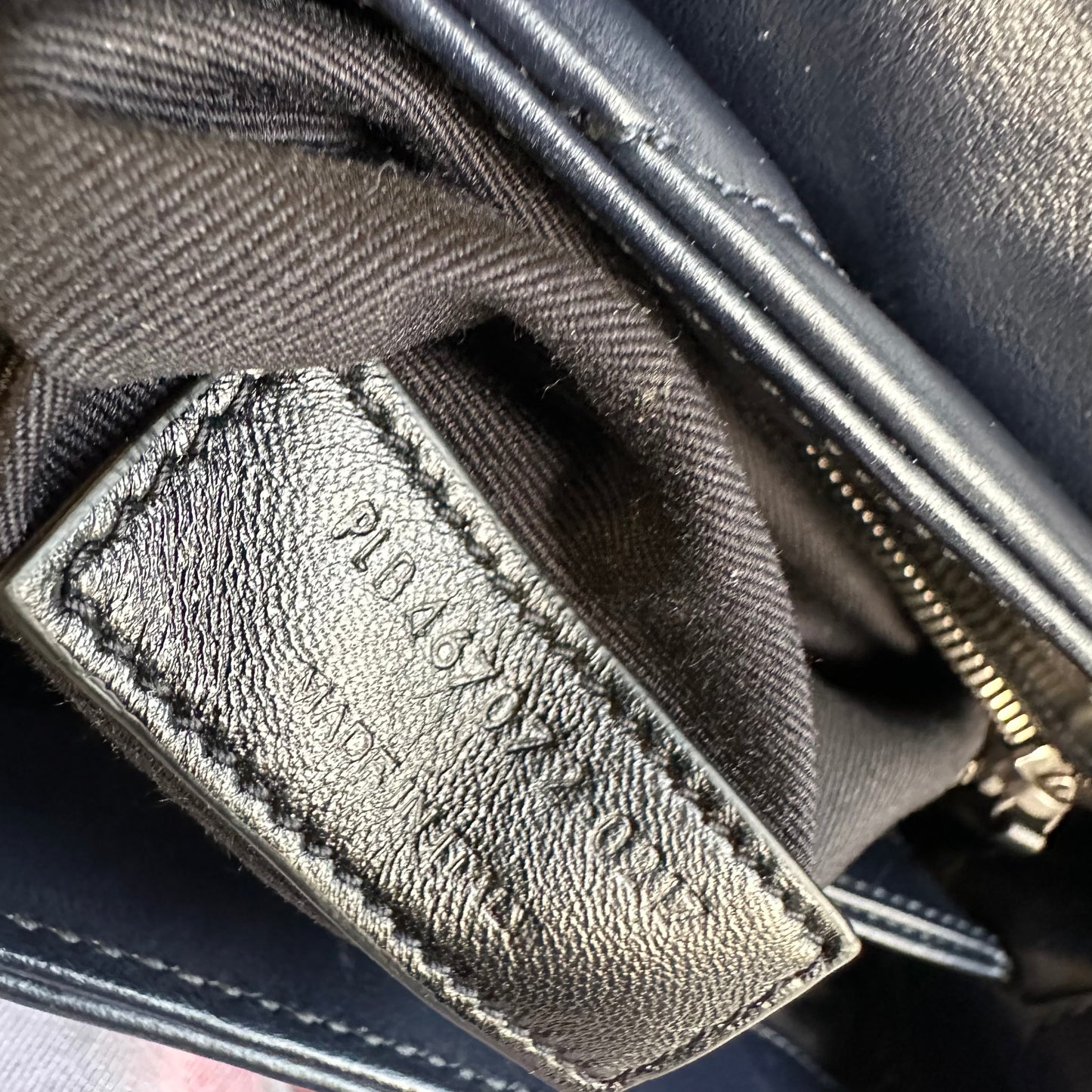Saint Laurent Blue Leather Matelassé Toy Loulou Bag