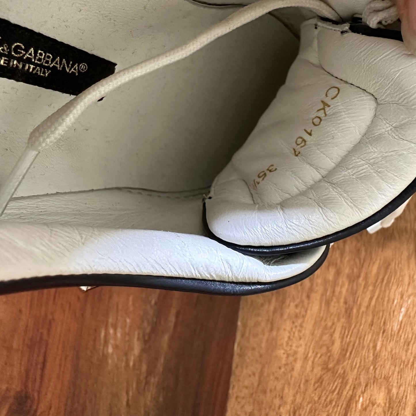 Dolce & Gabbana Blue Embellished Sneakers - Size 35.5