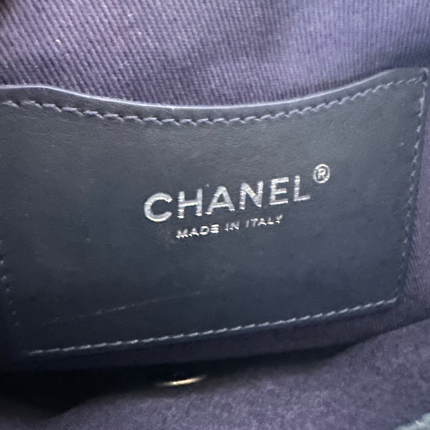 Chanel Denim Camilia Single Flap Bag