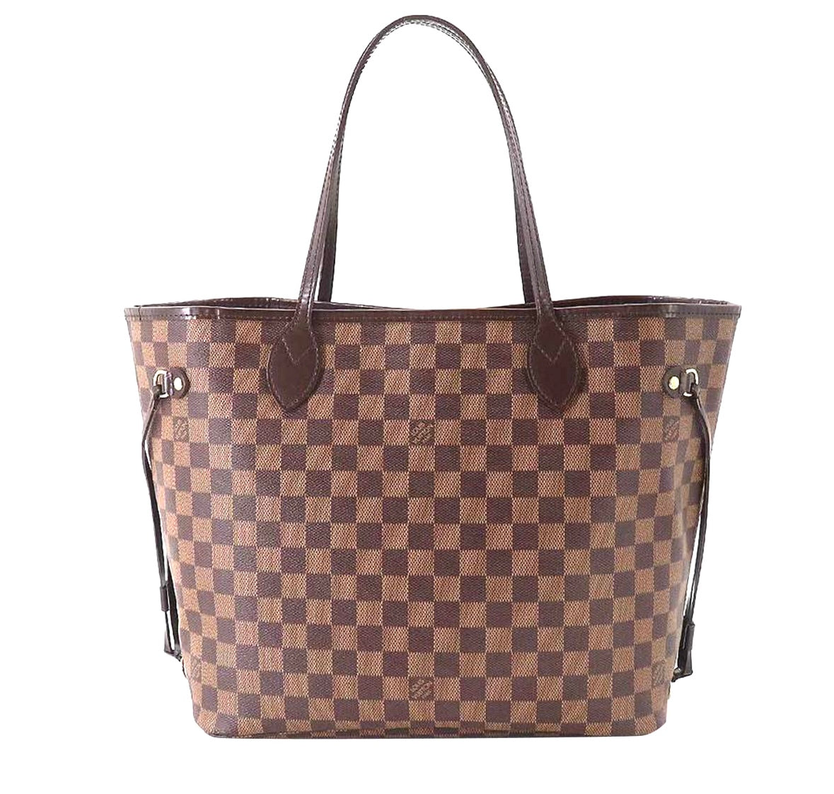 Louis Vuitton Damier Ebene Canvas Neverfull Tote Shoulder Bag