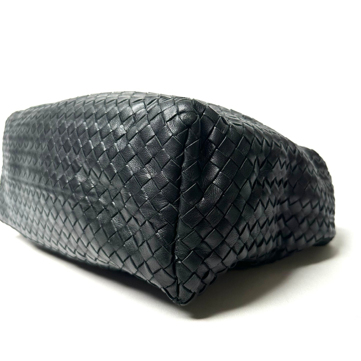 Bottega Veneta Nappa Intrecciato Pyramid Hobo with Antique Gold Hardware