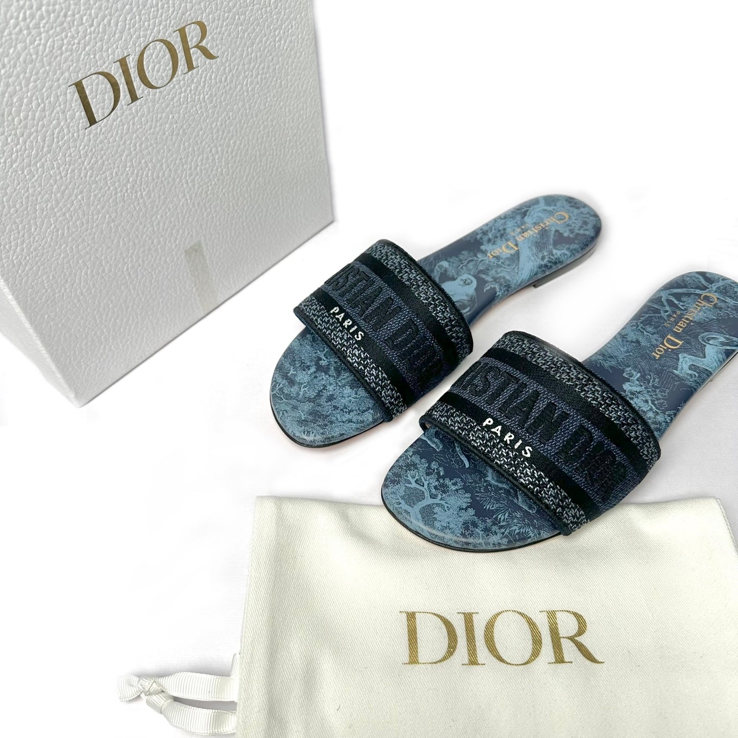 Christian Dior Dway Slides- Size 38.5