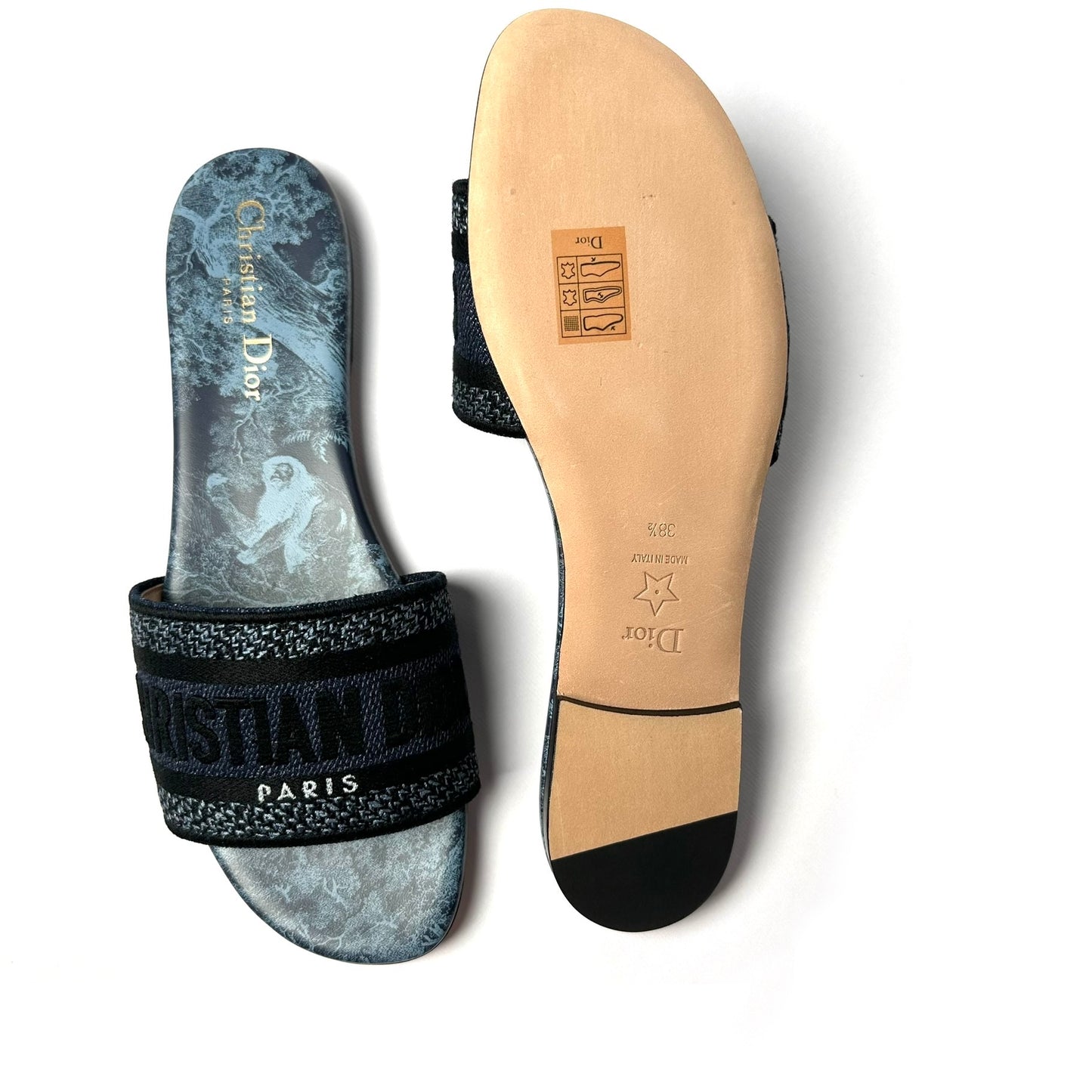 Christian Dior Dway Slides- Size 38.5