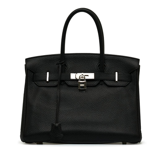 Hermès Birkin 30cm in Black Clemence Leather with Palladium Hardware