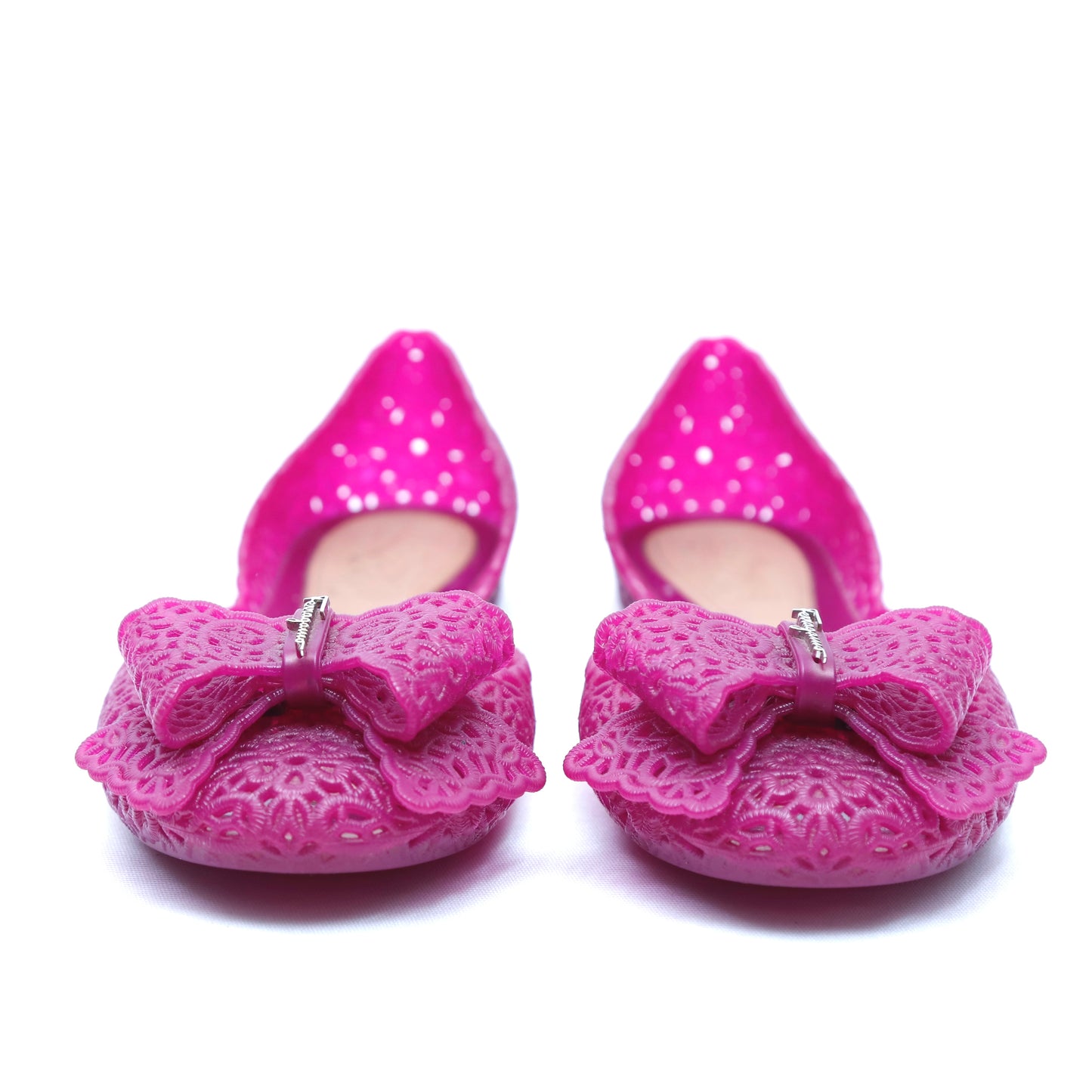 Salvatore Ferragamo Rubber D'Orsay Flats - Size 5
