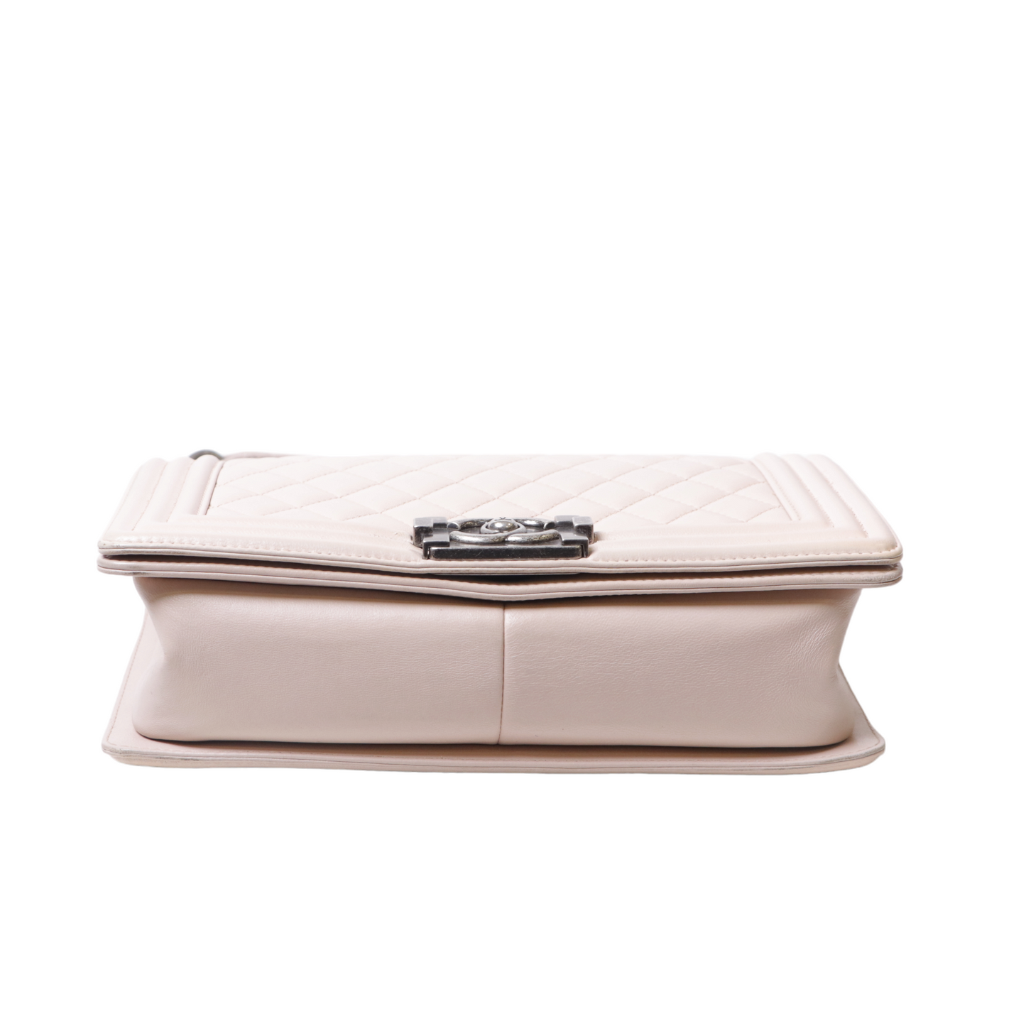 Chanel New Medium Boy Bag in Blush Pink Lambskin Leather