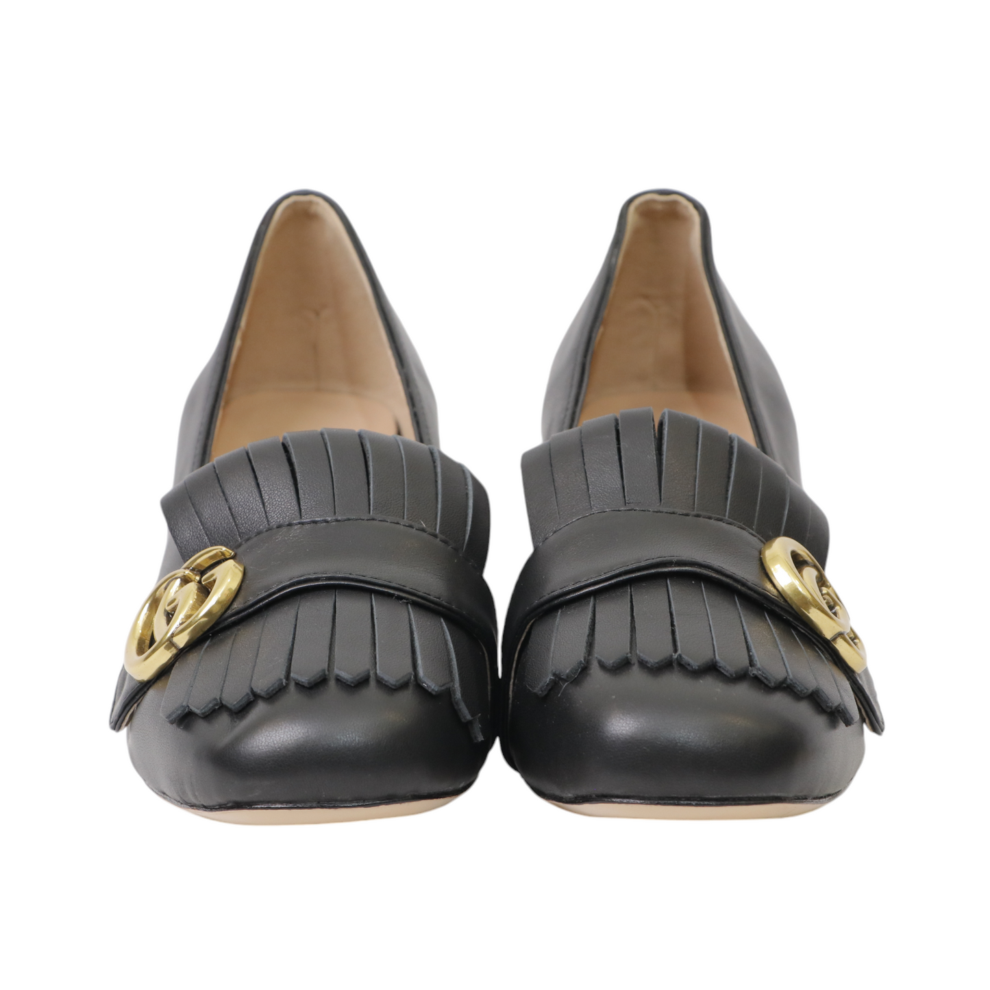 Gucci Double G Logo Leather Pumps - Size 39