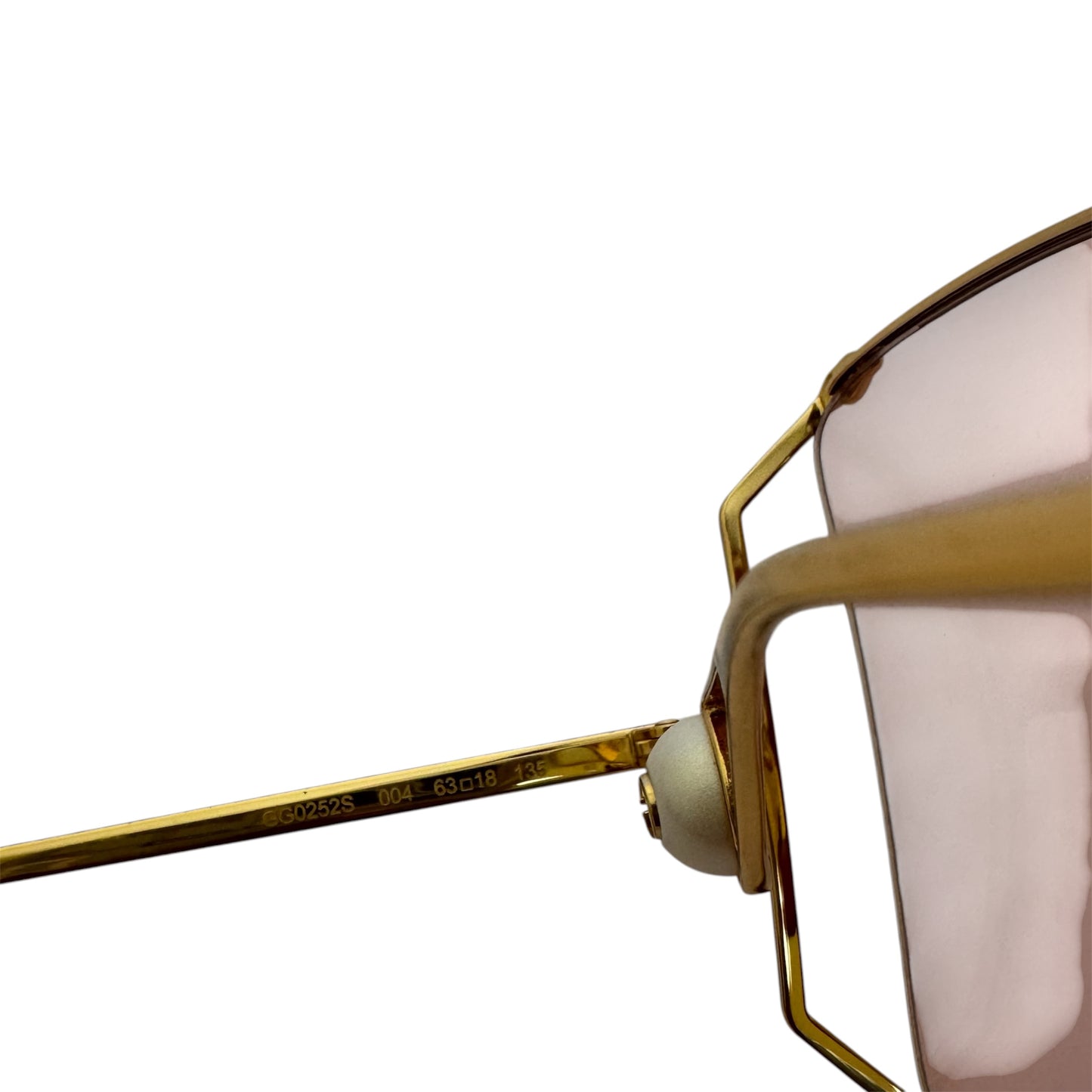 Gucci Oversized Cat-Eye Sunglasses in Gold and Pink