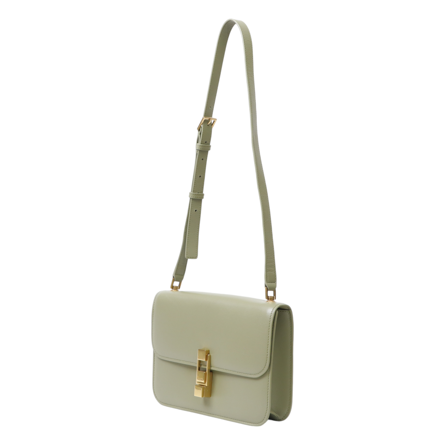 Saint Laurent Le Carre  Bag in Sage Green Leather