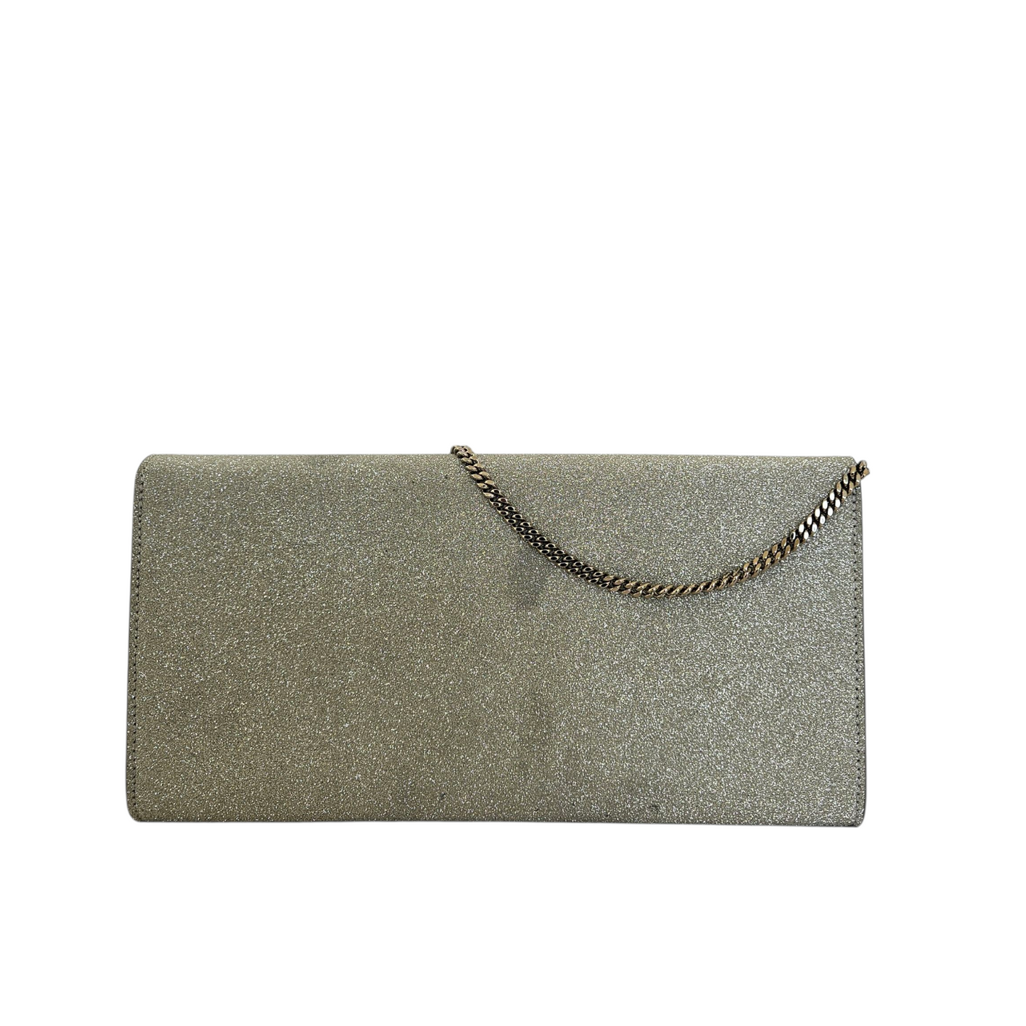 Jimmy Choo Glitter Clutch in Silver