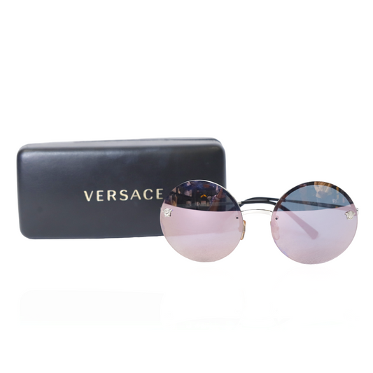 Versace Medusa Insignia Round Reflector Sunglasses