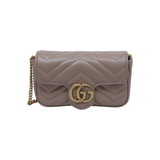 Gucci Beige Supermini Marmont Shoulder Bag