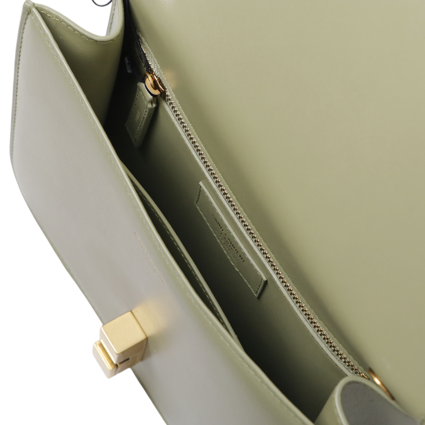 Saint Laurent Le Carre  Bag in Sage Green Leather