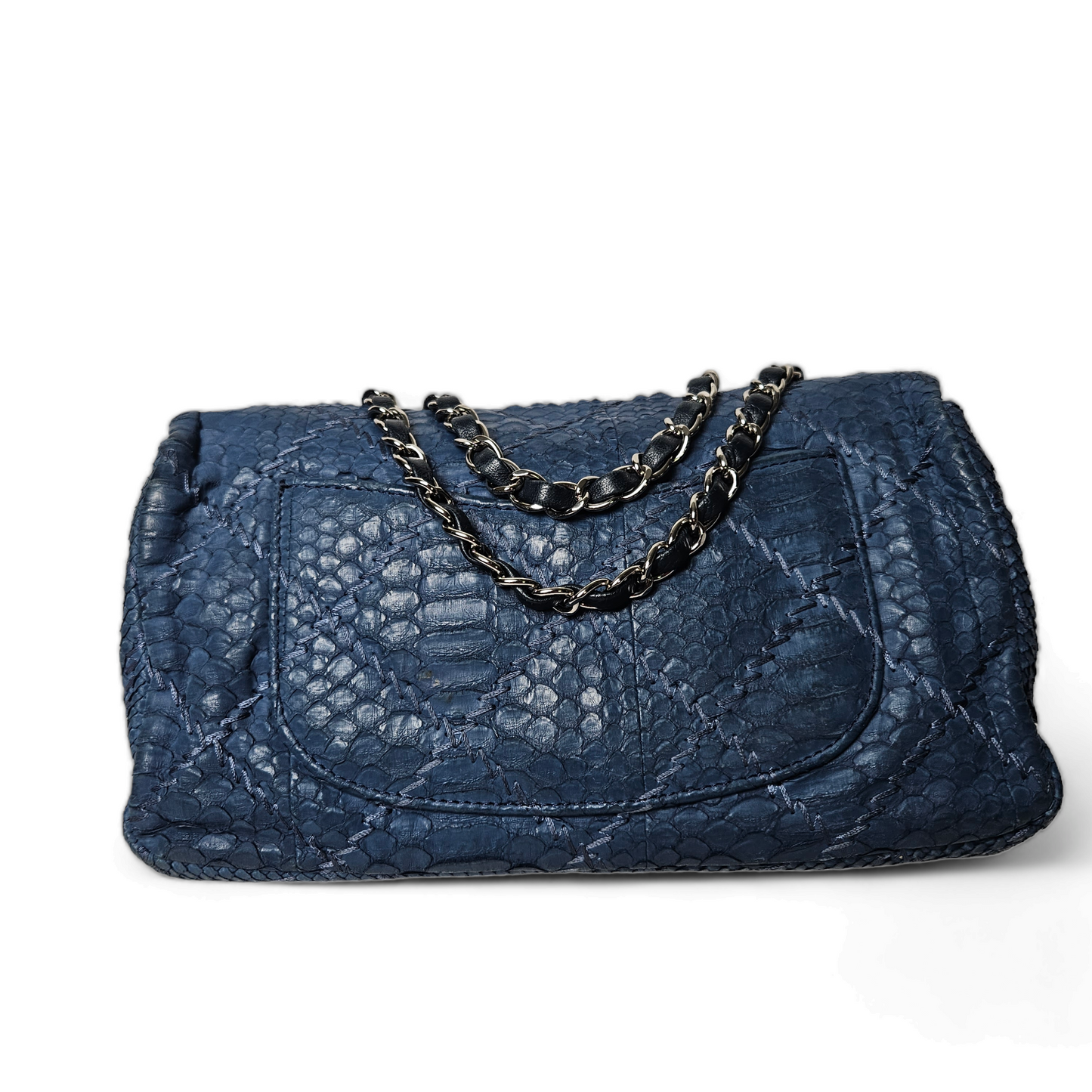 Chanel Classic Python Rectangular Flap Bag