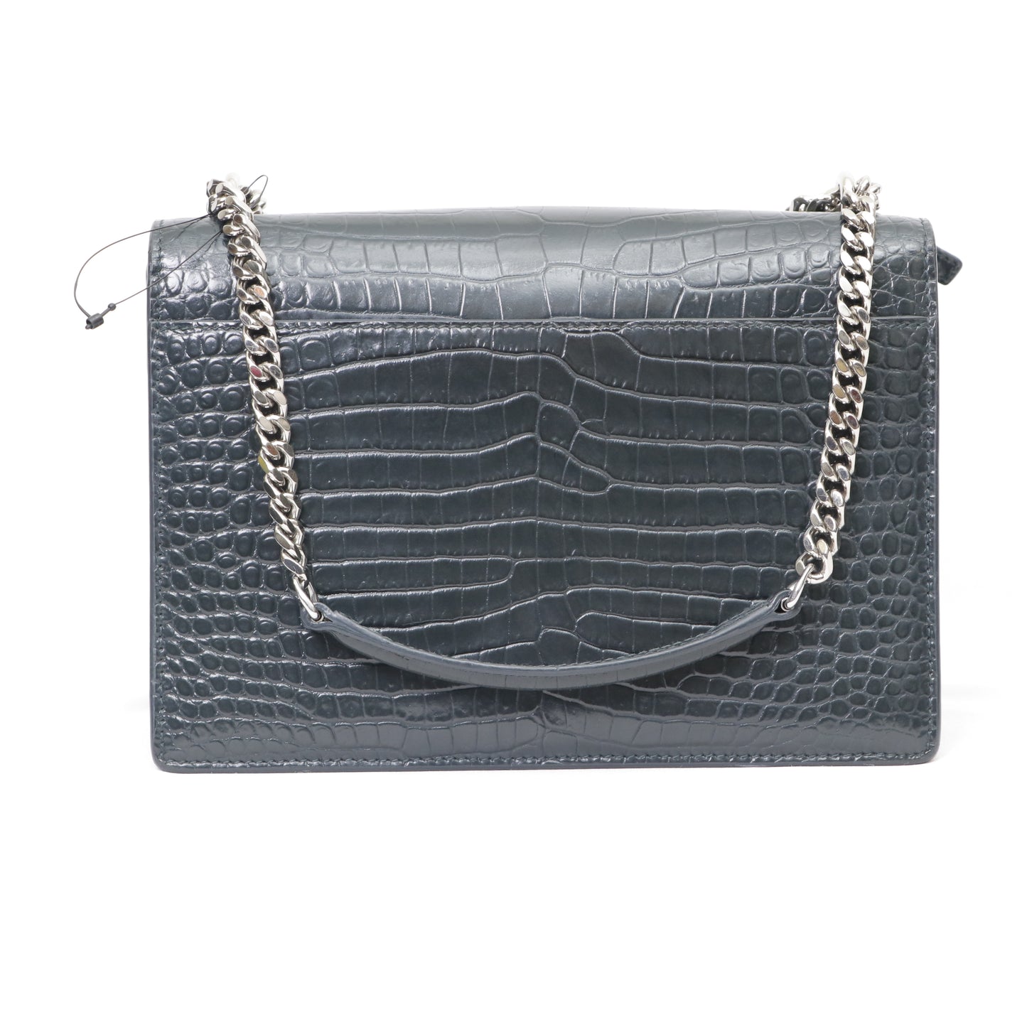 Saint Laurent Medium Croc Embossed Sunset Bag