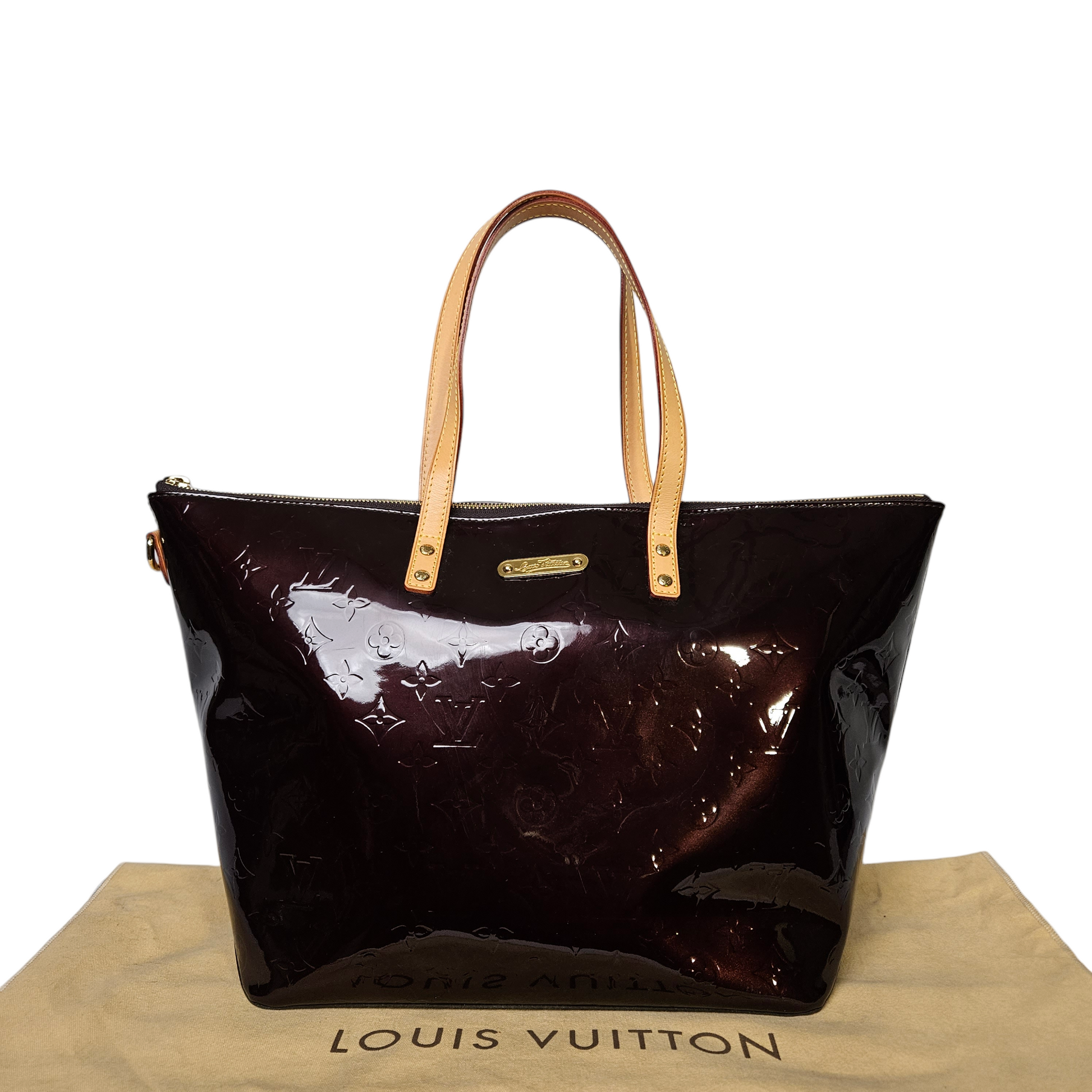 Louis Vuitton Monogram Vernis Bellevue GM - Burgundy Totes