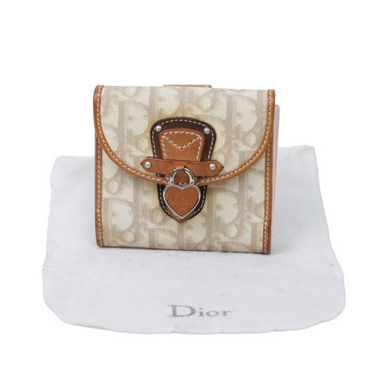 Christian Dior Vintage Canvas Compact Wallet