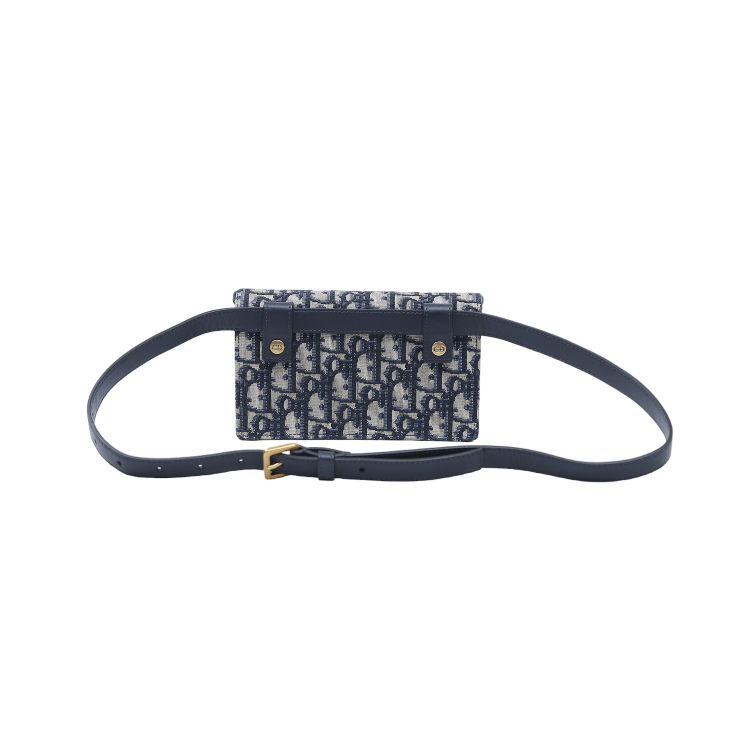 Christian Dior Blue Oblique Saddle Belt Bag