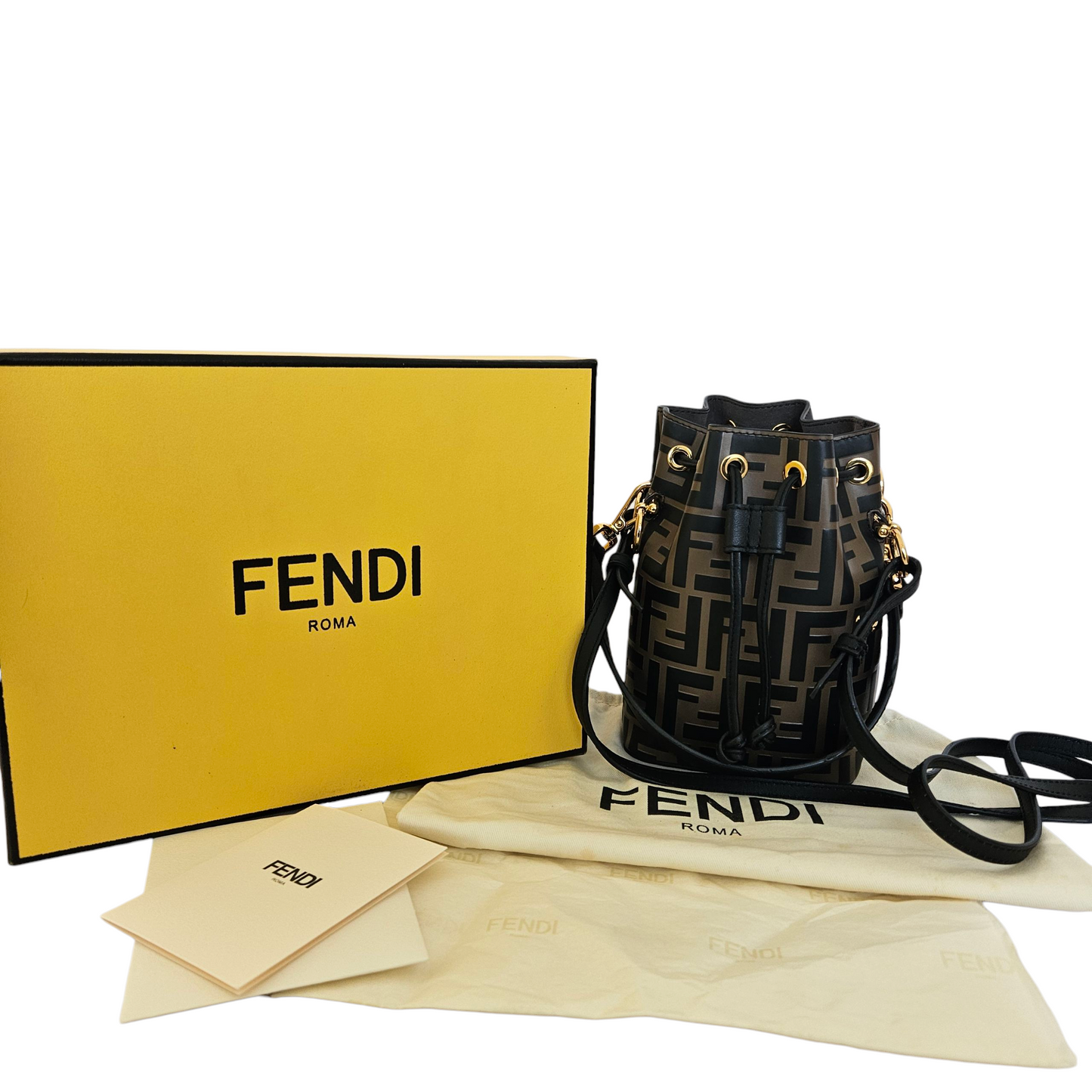 Fendi Zucca FF Mon Tresor Mini Bucket Bag