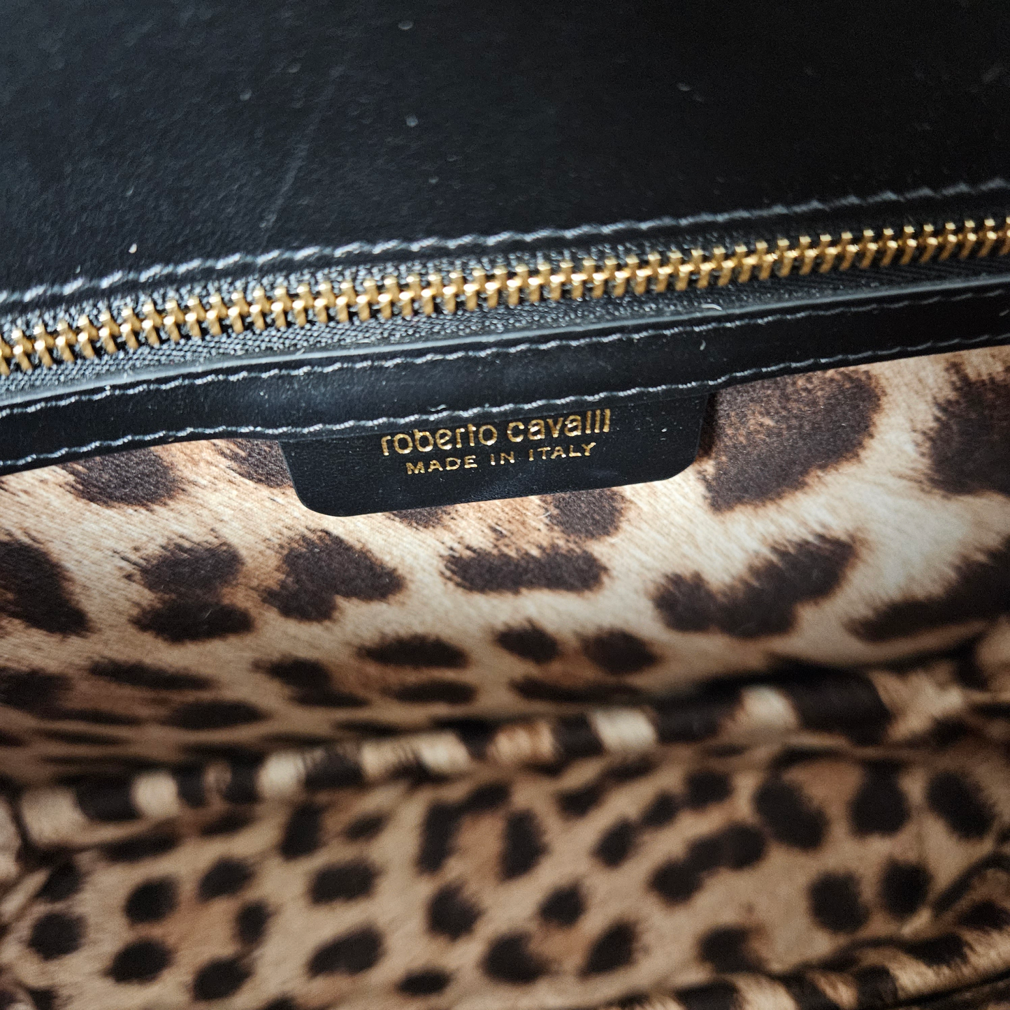 Roberto Cavalli Animal Print Shoulder Bag