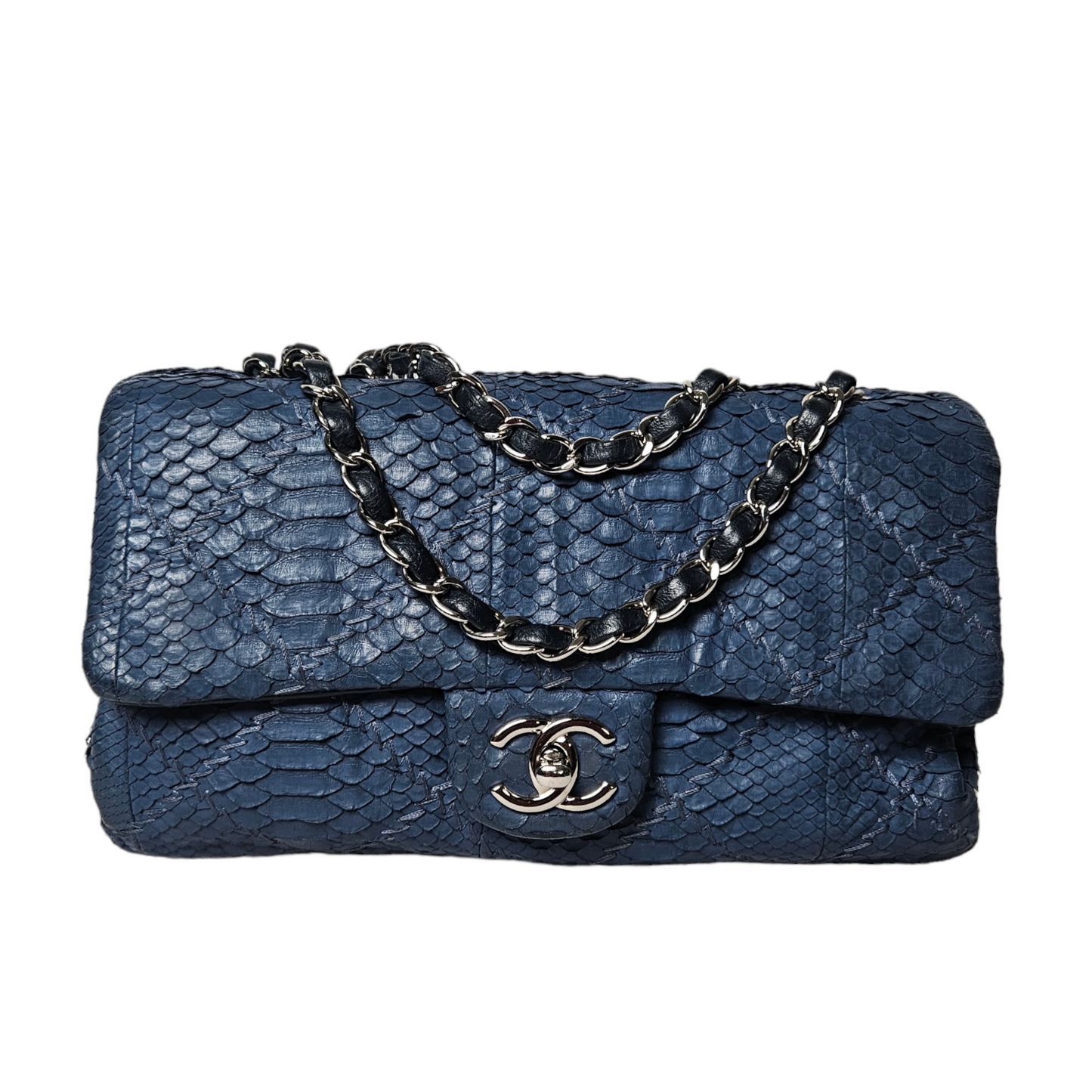 Chanel Classic Python Rectangular Flap Bag