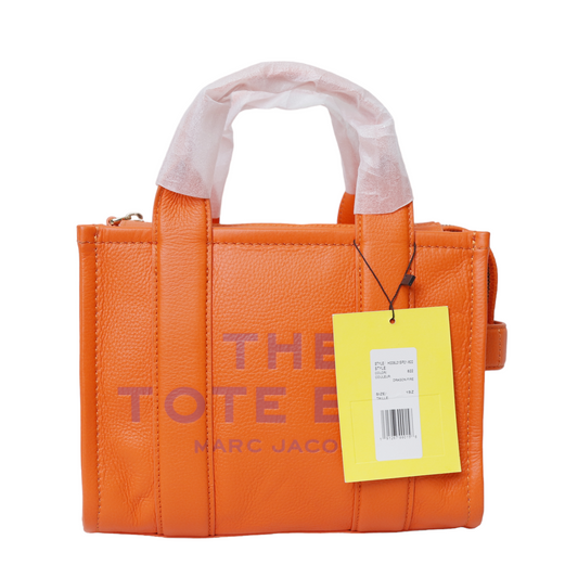 Marc Jacobs Orange Leather The Tote Bag