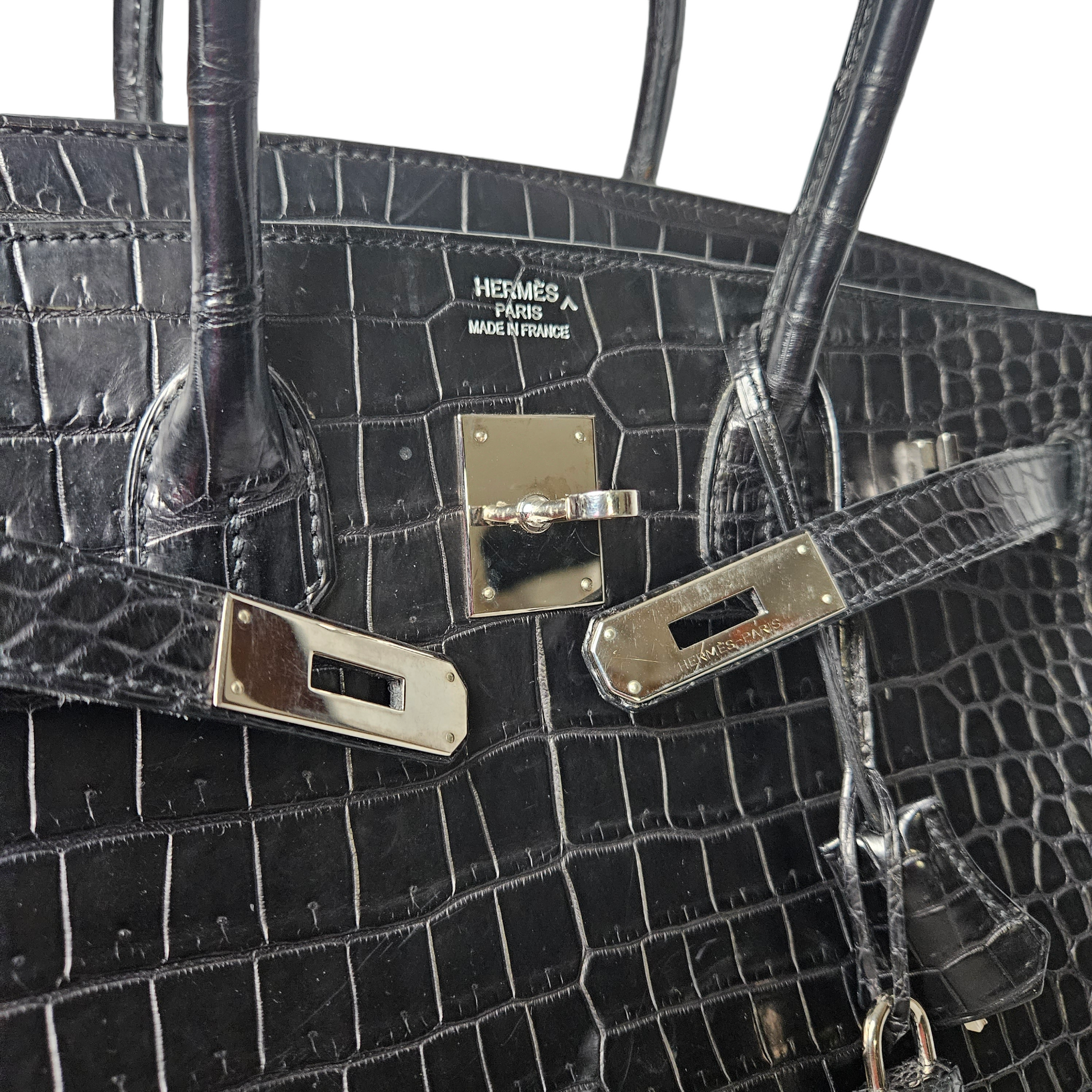 Hermes Shiny Porosus Crocodile Skin Birkin