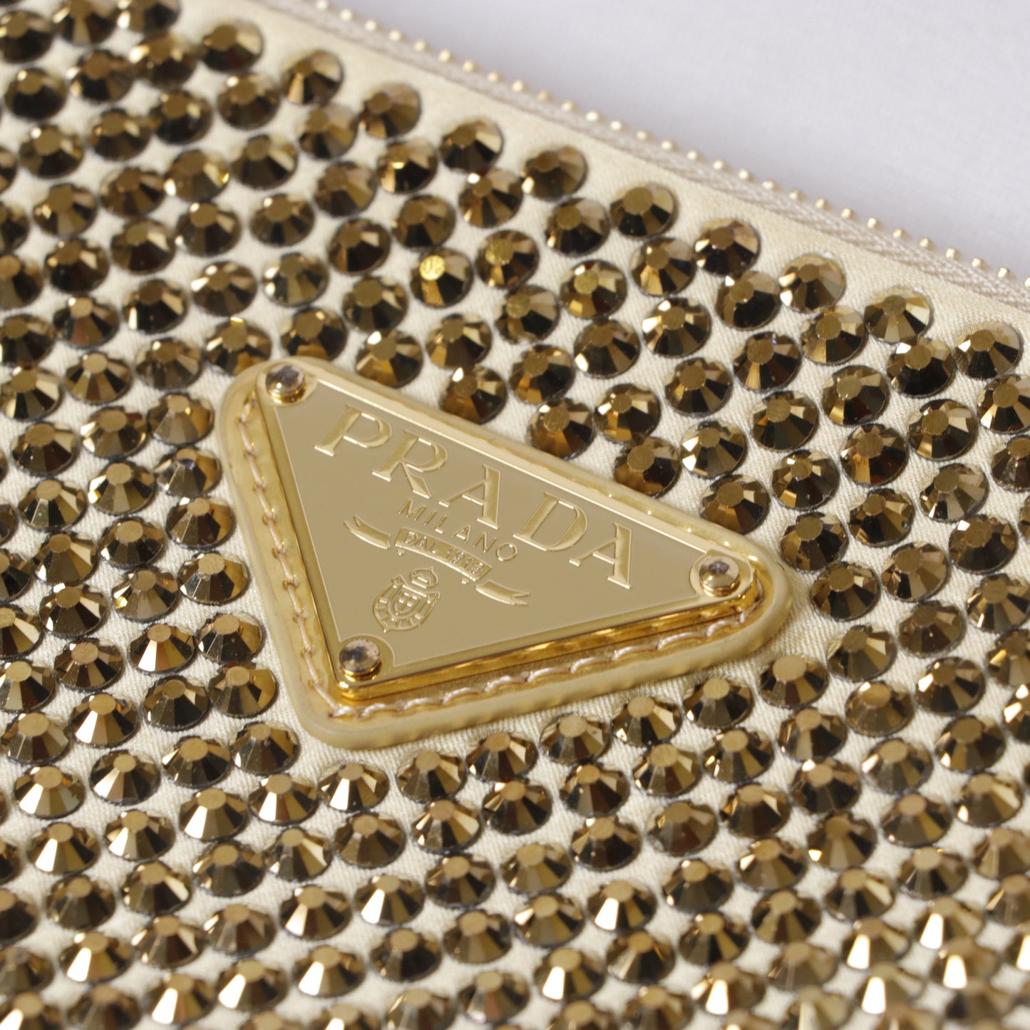Prada Crystal Triangle Shoulder Bag