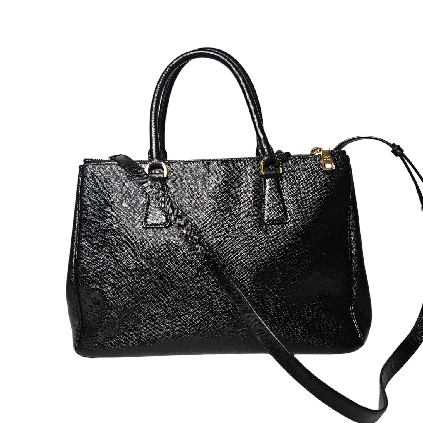 Prada Medium Saffiano Lux Galleria Double Zip Tote