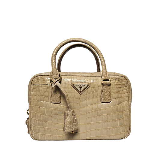 Prada Coccodrillo Bauletto Bag