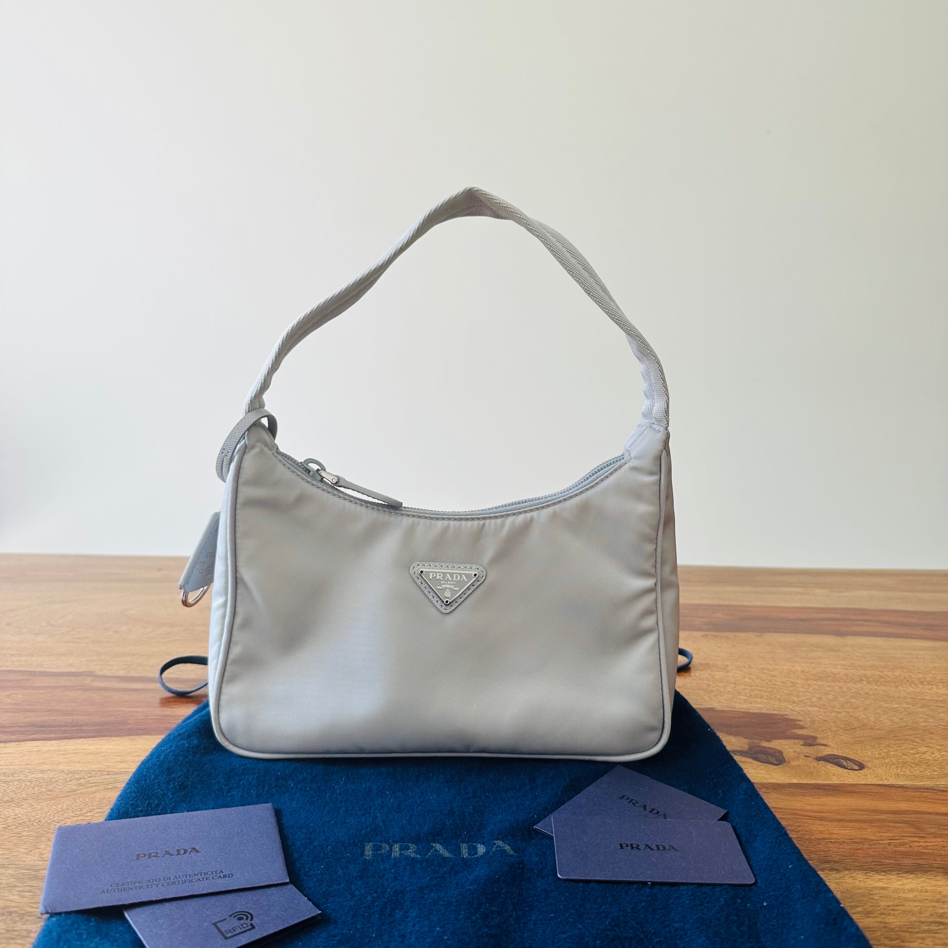 Prada Re-Edition 2005 Re-Nylon Bag Cornflower Blue in Re-Nylon with  Silver-tone - US