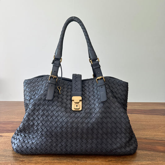 Bottega Veneta Nappa Intrecciato Large Roma Tote