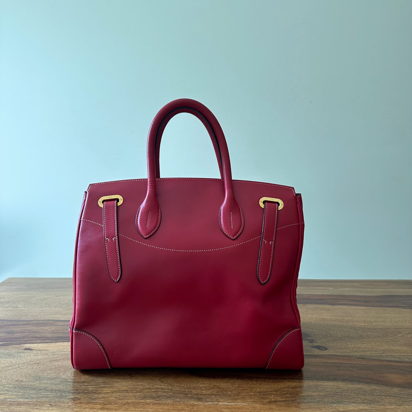 Ralph Lauren Leather Ricky 33 Handle Bag