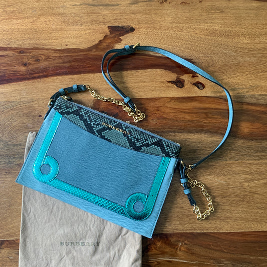 Burberry Sling Bag with Python Trim