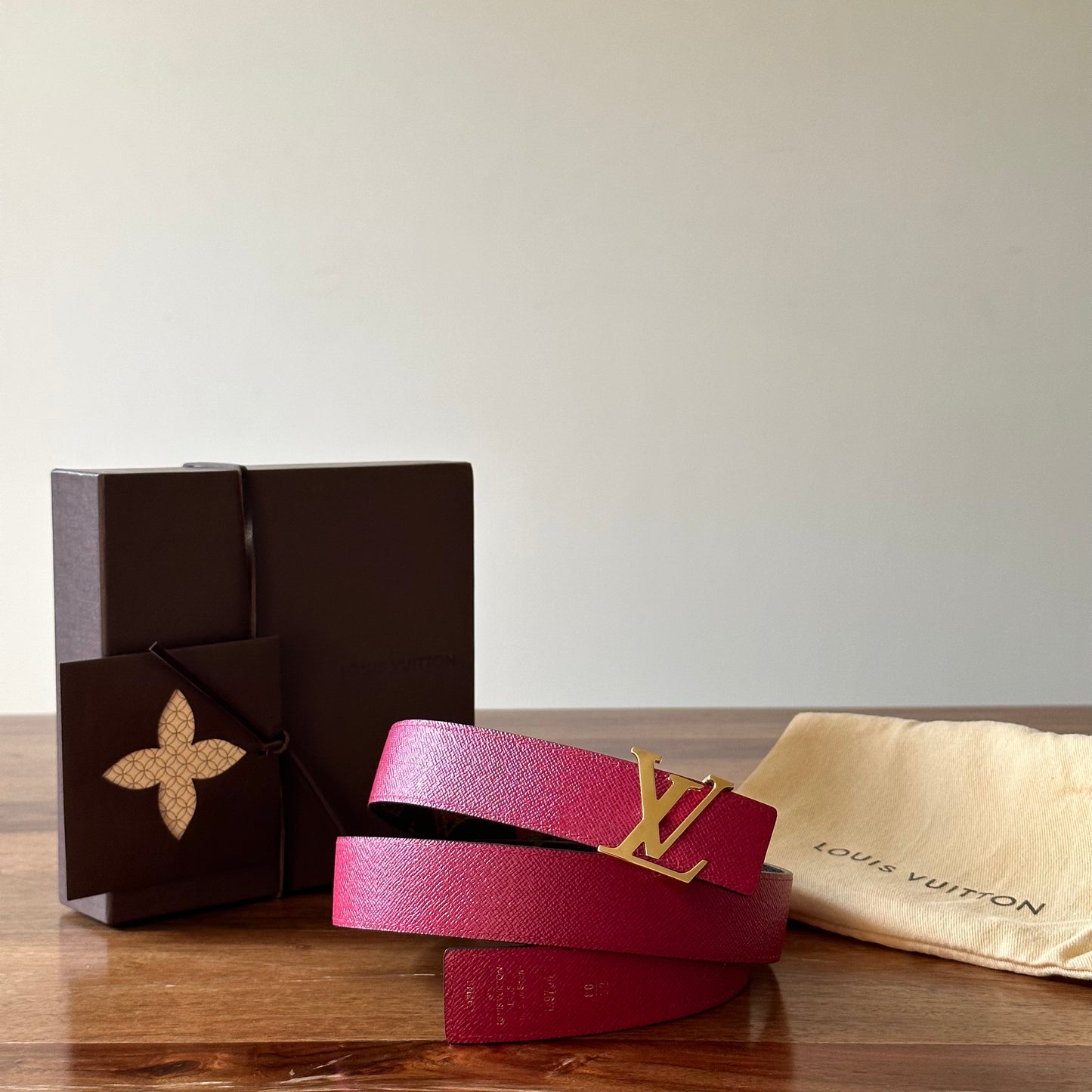 Louis Vuitton Limited Edition Reversible Initials Belt - Size 32