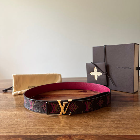 Louis Vuitton Limited Edition Reversible Initials Belt - Size 32